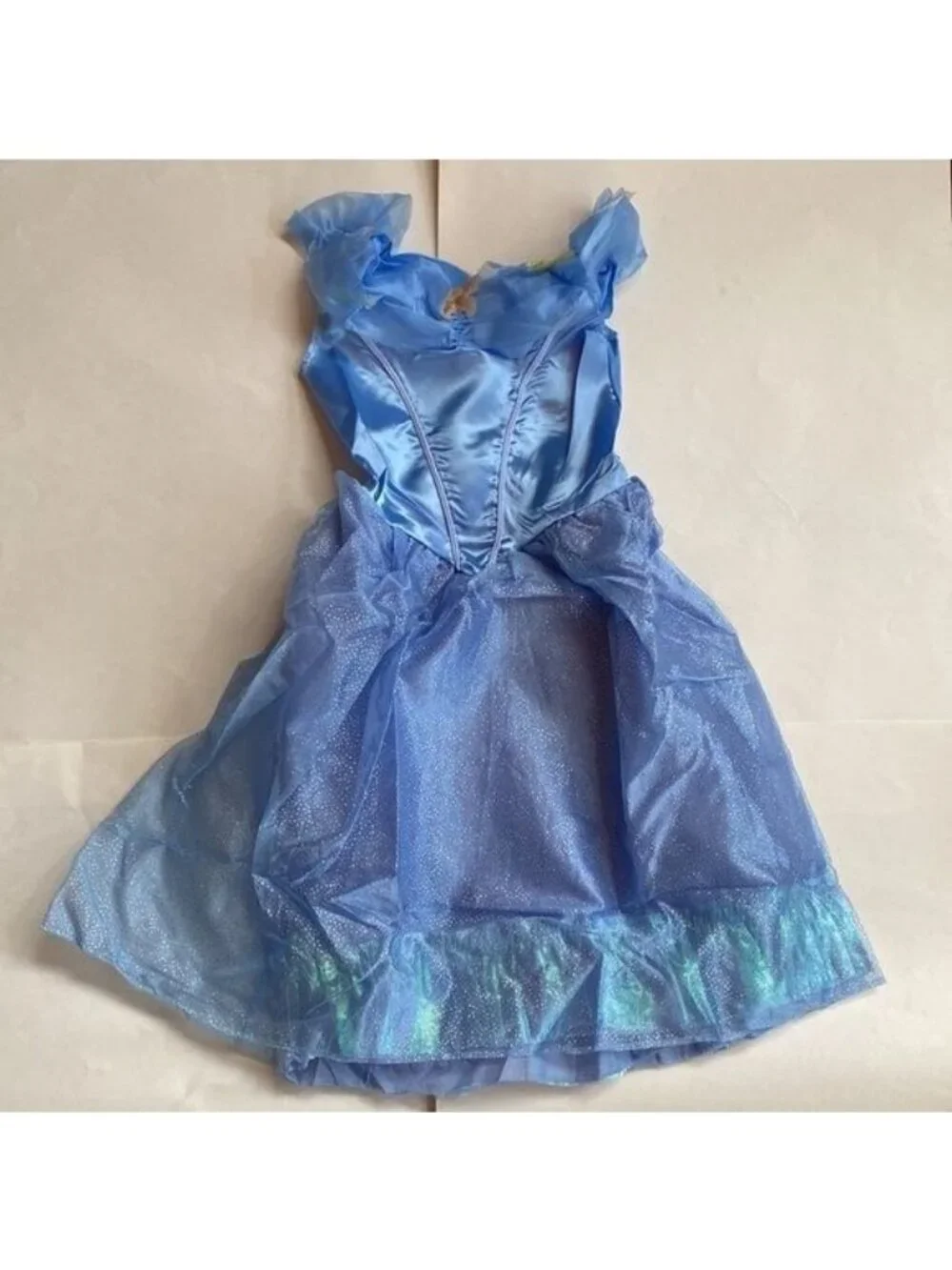 2015 Disney Cinderella Girls Costume Dress Blue Size LG 10-12 Live Action Movie